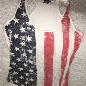 American flag tank
